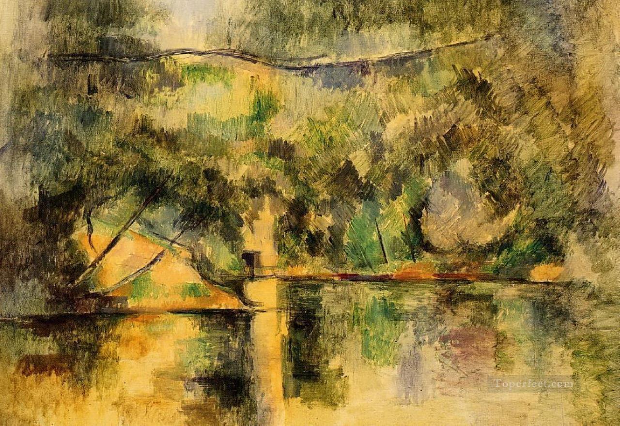 Reflections in the Water Paul Cezanne Landscapes river Oil Paintings